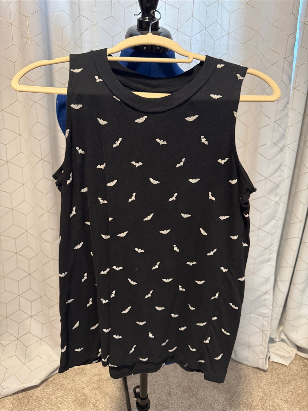 Fifth Sun Black Tank Top with White Logo Print
